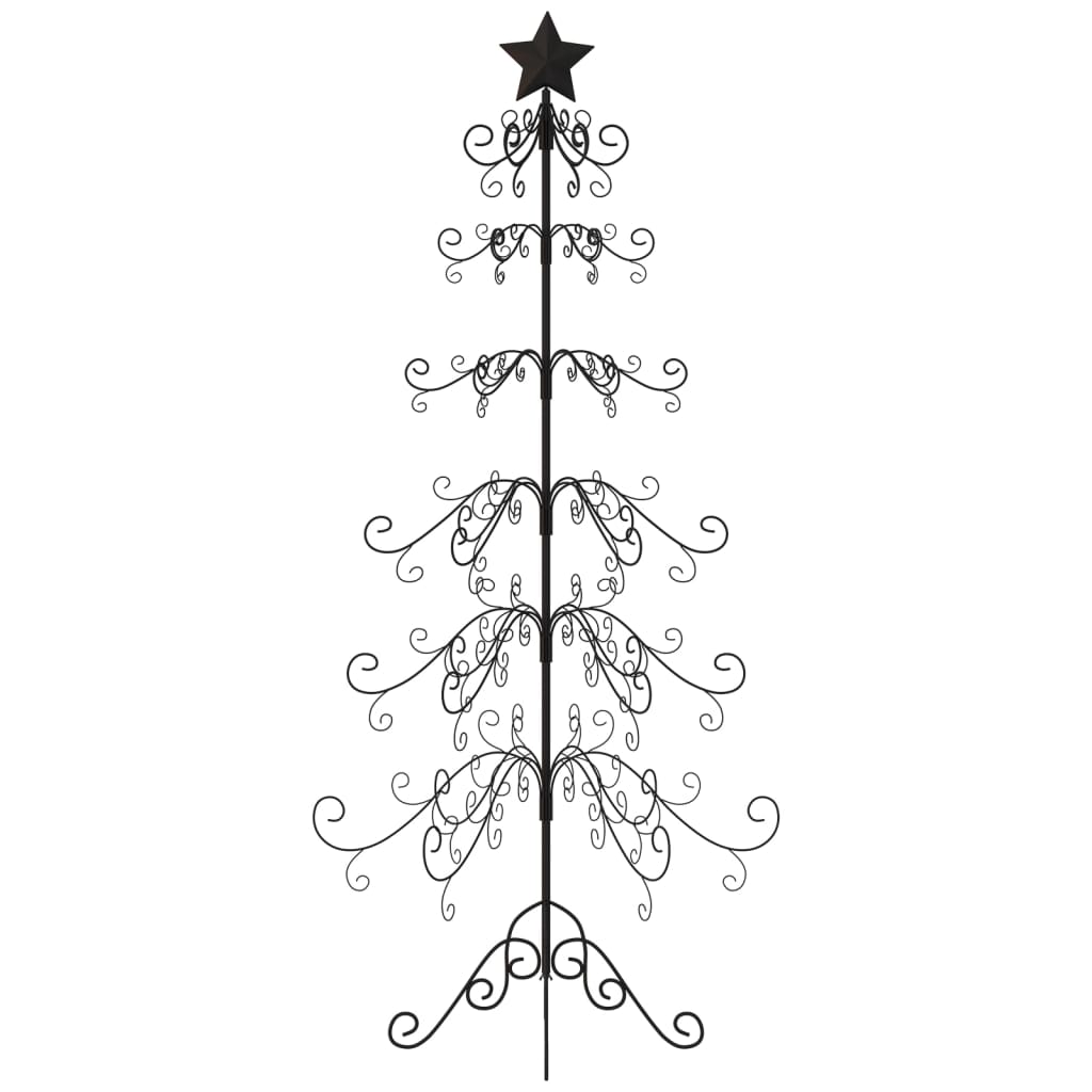 Metall-Weihnachtsbaum für Dekorationen Schwarz 180 cm