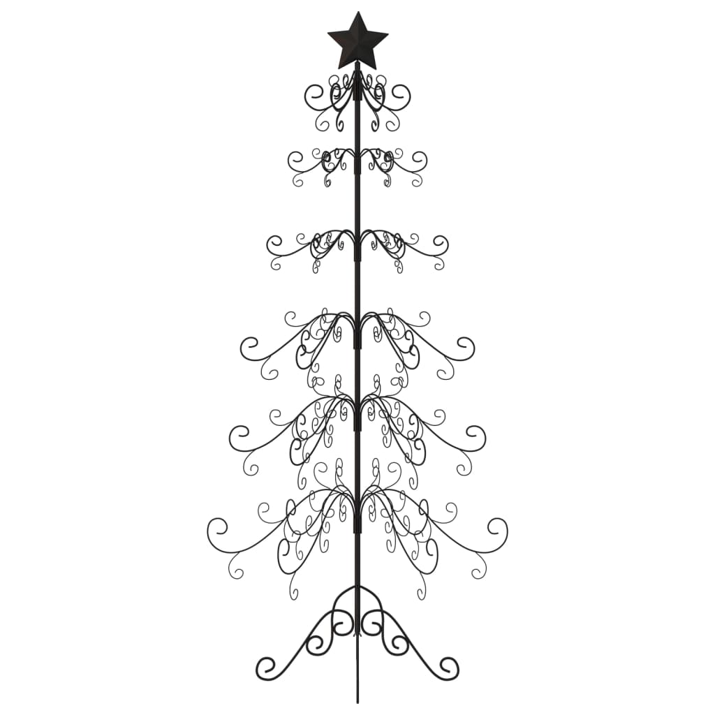 Metall-Weihnachtsbaum für Dekorationen Schwarz 215 cm