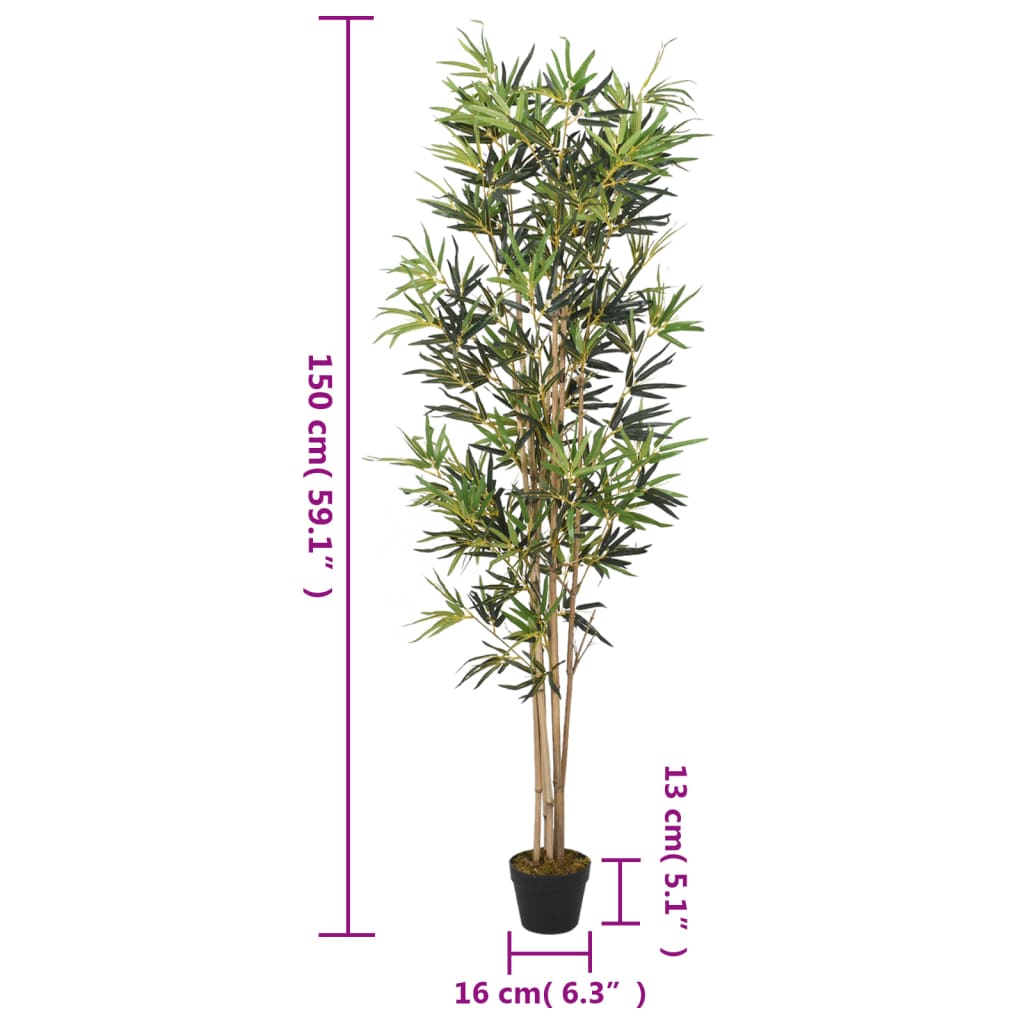 Bambusbaum Künstlich 828 Blätter 150 cm Grün