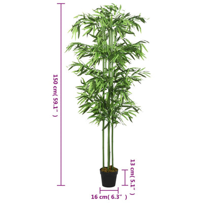 Bambusbaum Künstlich 576 Blätter 150 cm Grün