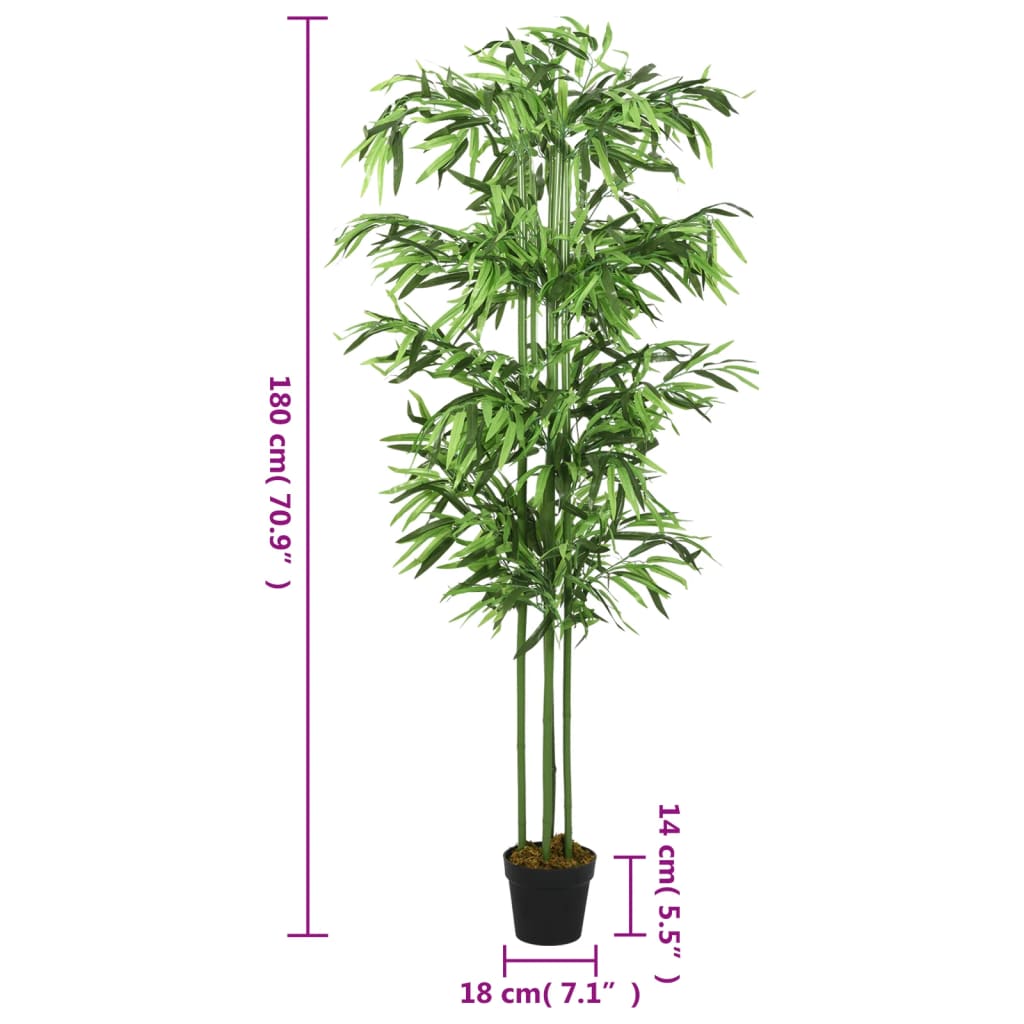 Bambusbaum Künstlich 864 Blätter 180 cm Grün