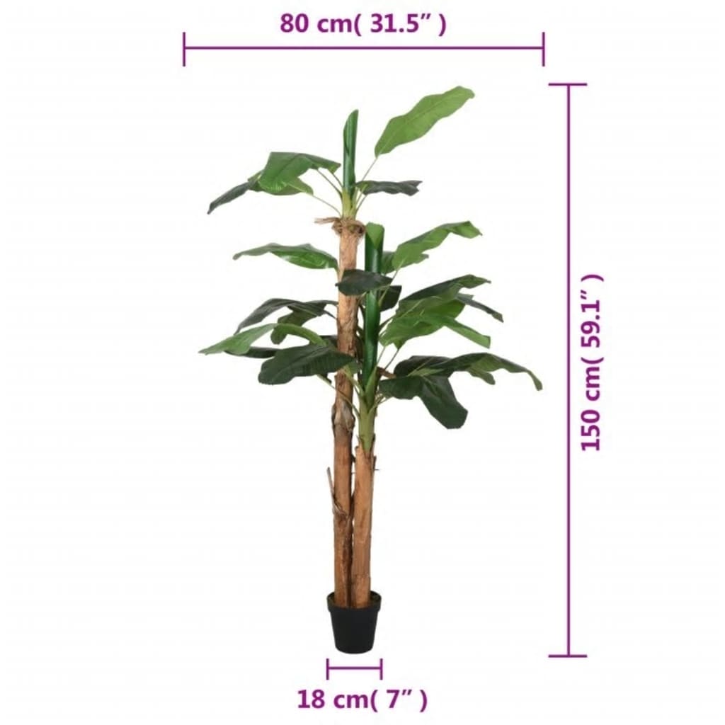 Bananenbaum Künstlich 18 Blätter 150 cm Grün