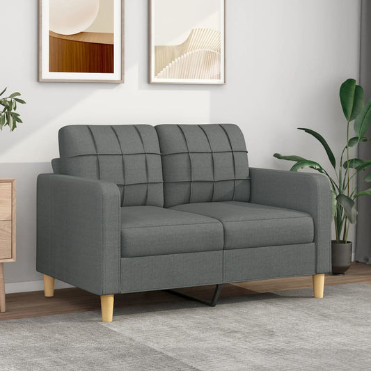 2-Sitzer-Sofa Dunkelgrau 120 cm Stoff