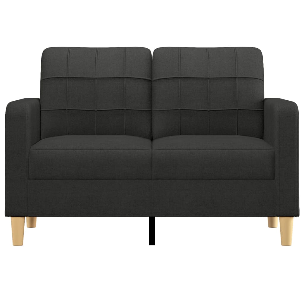 2-Sitzer-Sofa Schwarz 120 cm Stoff