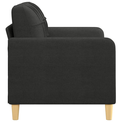 2-Sitzer-Sofa Schwarz 120 cm Stoff