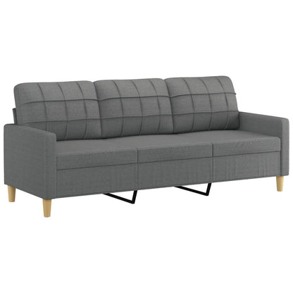 3-Sitzer-Sofa Dunkelgrau 180 cm Stoff