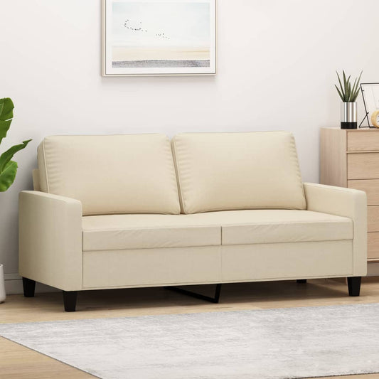 2-Sitzer-Sofa Creme 140 cm Stoff