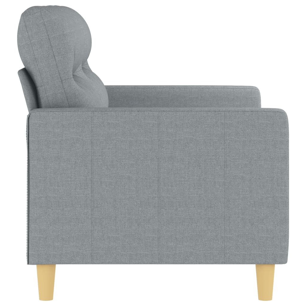 2-Sitzer-Sofa Hellgrau 120 cm Stoff