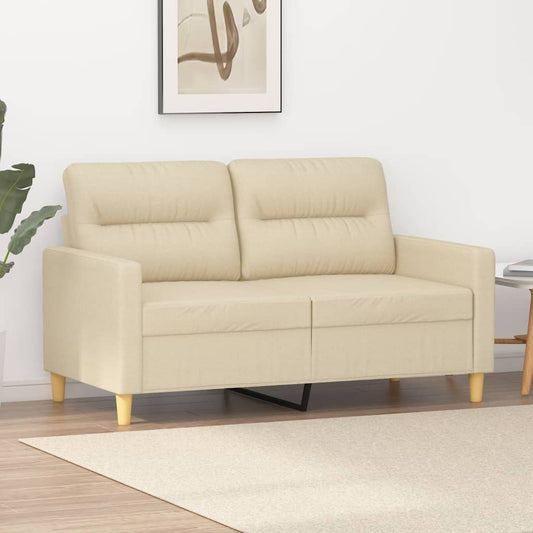 2-Sitzer-Sofa Creme 120 cm Stoff