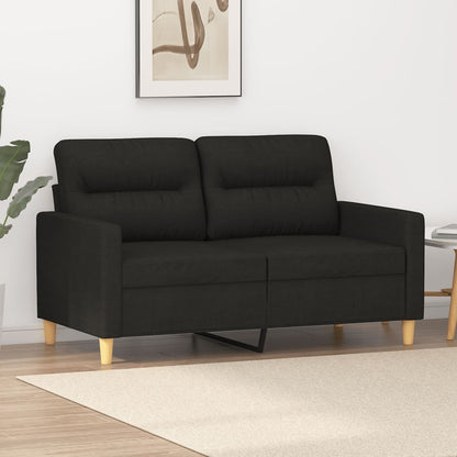 2-Sitzer-Sofa Schwarz 120 cm Stoff