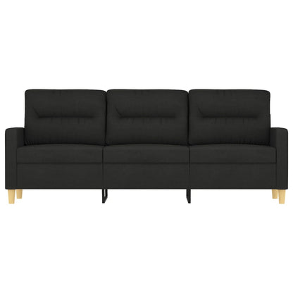 3-Sitzer-Sofa Schwarz 180 cm Stoff