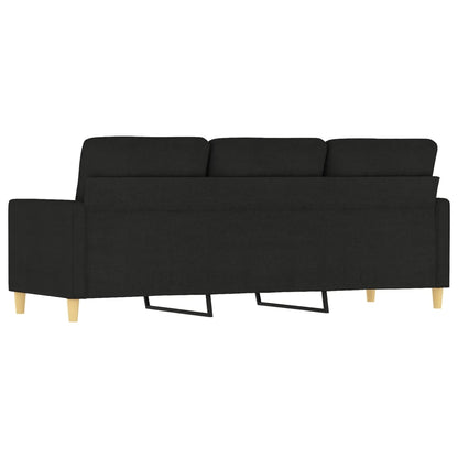 3-Sitzer-Sofa Schwarz 180 cm Stoff