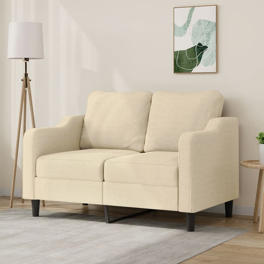 2-Sitzer-Sofa Creme 120 cm Stoff