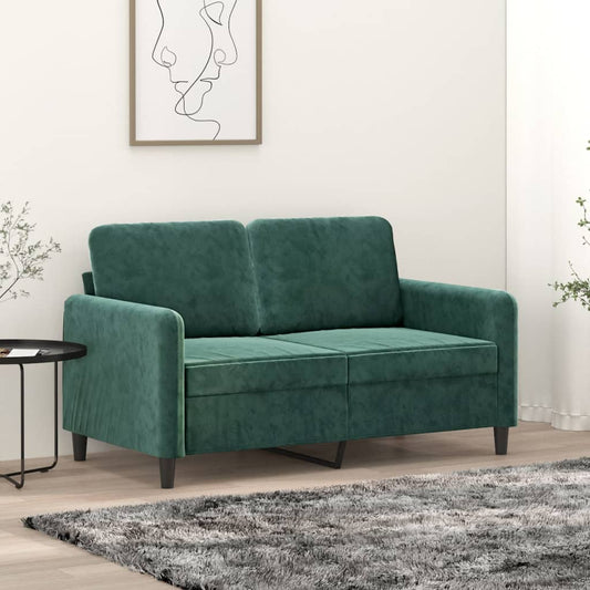 2-Sitzer-Sofa Dunkelgrün 120 cm Samt