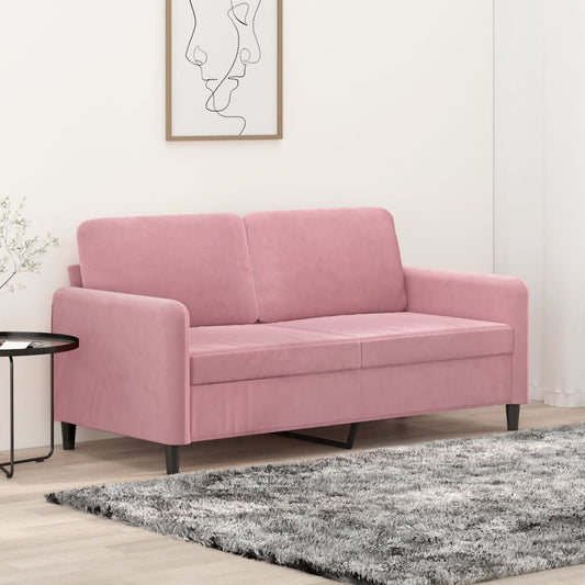 2-Sitzer-Sofa Rosa 140 cm Samt