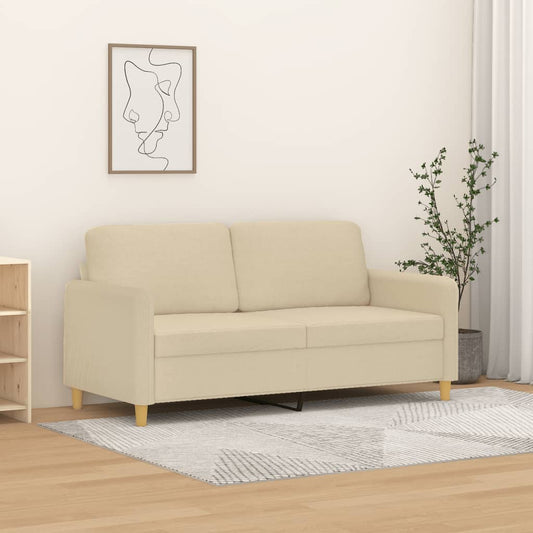 2-Sitzer-Sofa Creme 140 cm Stoff