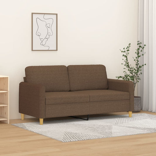 2-Sitzer-Sofa Braun 140 cm Stoff