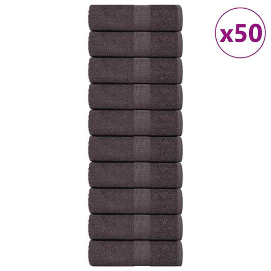 Gästetücher 50 Stk. Anthrazit 30x50 cm 360 g/m² 100% Baumwolle