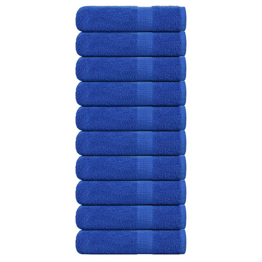 Handtücher 10 Stk. Blau 50x100 cm 360 g/m² 100% Baumwolle