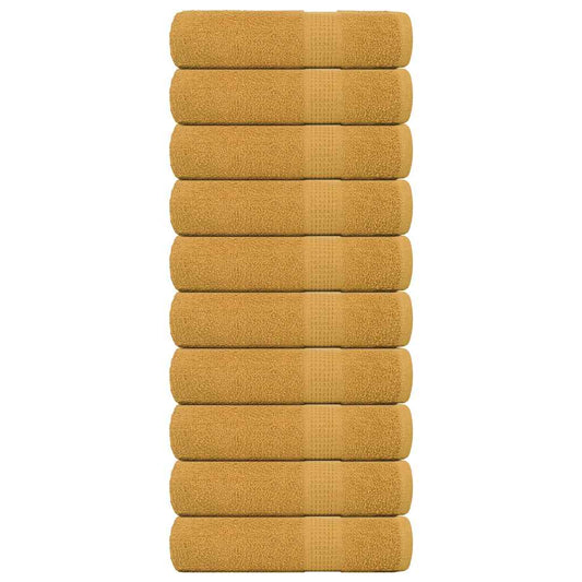 Duschtücher 10 Stk. Golden 70x140 cm 360 g/m² 100% Baumwolle