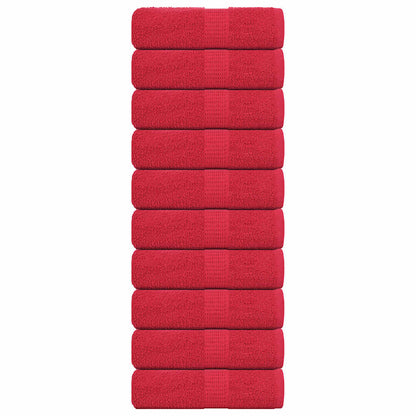 Seiftücher 10 Stk. Rot 30x30 cm 360 g/m² 100% Baumwolle