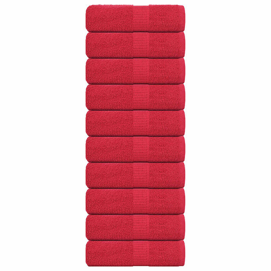 Seiftücher 10 Stk. Rot 30x30 cm 360 g/m² 100% Baumwolle