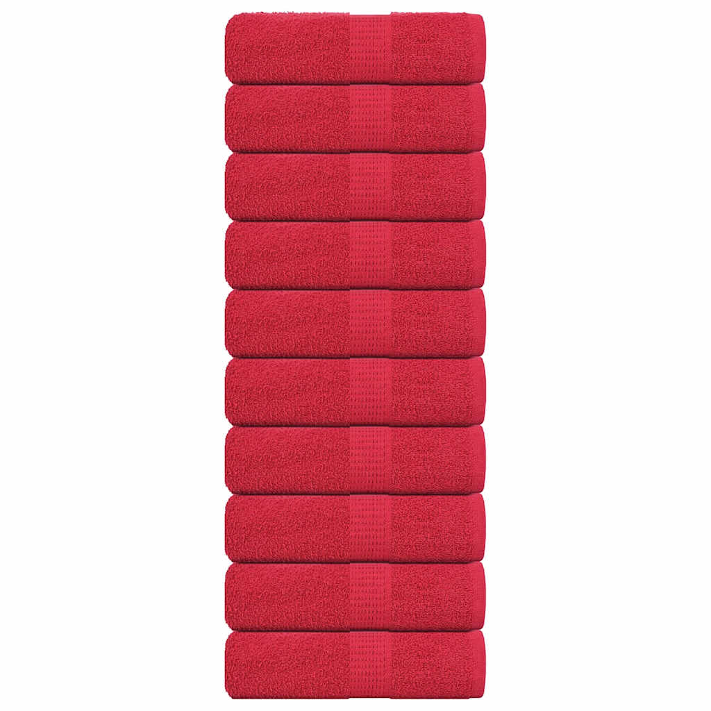 Gästetücher 10 Stk. Rot 30x50 cm 360 g/m² 100% Baumwolle