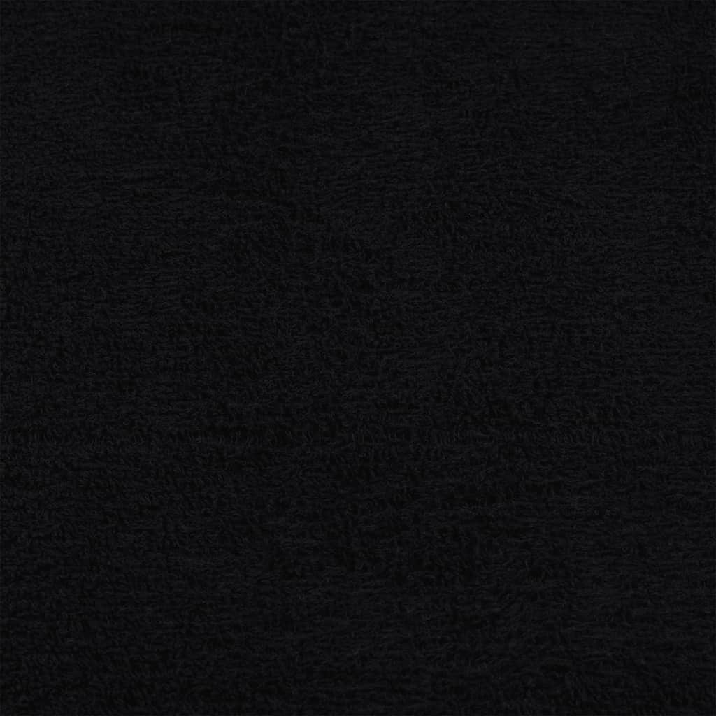 Seiftücher 10 Stk. Schwarz 30x30 cm 360 g/m² 100% Baumwolle