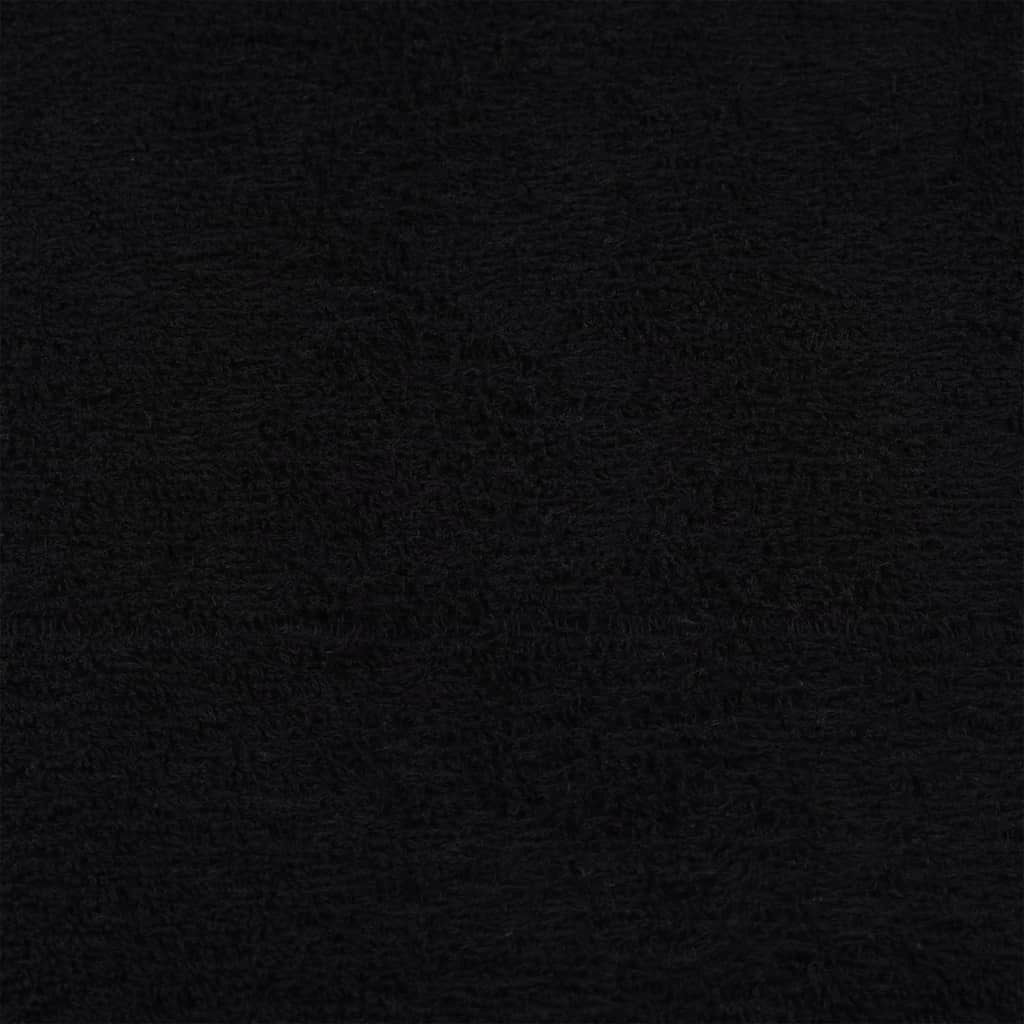 Saunatücher 2 Stk. Schwarz 80x200 cm 360 g/m² 100% Baumwolle