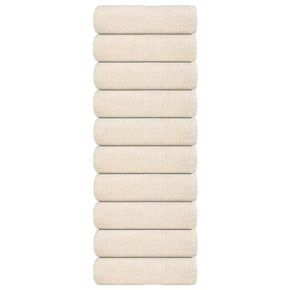 Seiftücher 10 Stk. Creme 30x30 cm 360 g/m² 100% Baumwolle