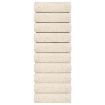 Gästetücher 10 Stk. Creme 30x50 cm 360 g/m² 100% Baumwolle