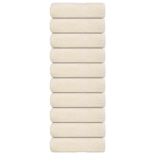 Gästetücher 10 Stk. Creme 30x50 cm 360 g/m² 100% Baumwolle