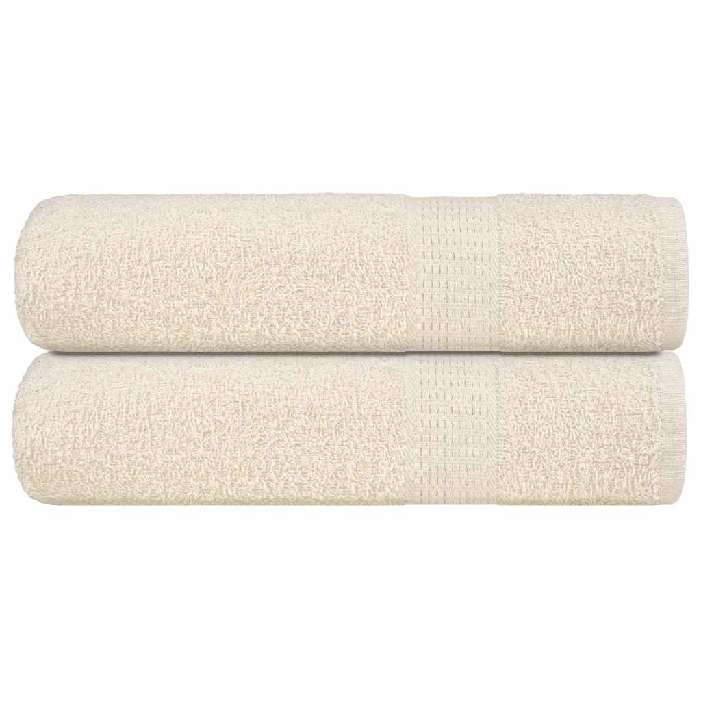 Handtücher 2 Stk. Creme 50x100 cm 360 g/m² 100% Baumwolle