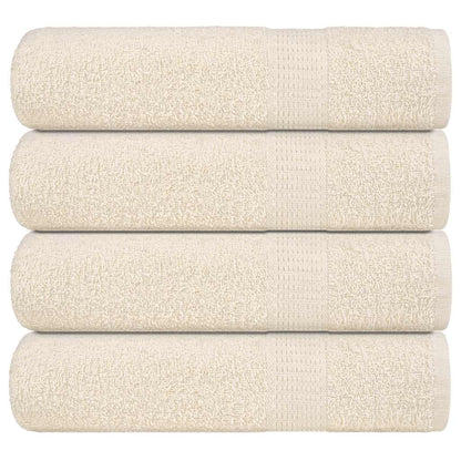 Handtücher 4 Stk. Creme 50x100 cm 360 g/m² 100% Baumwolle