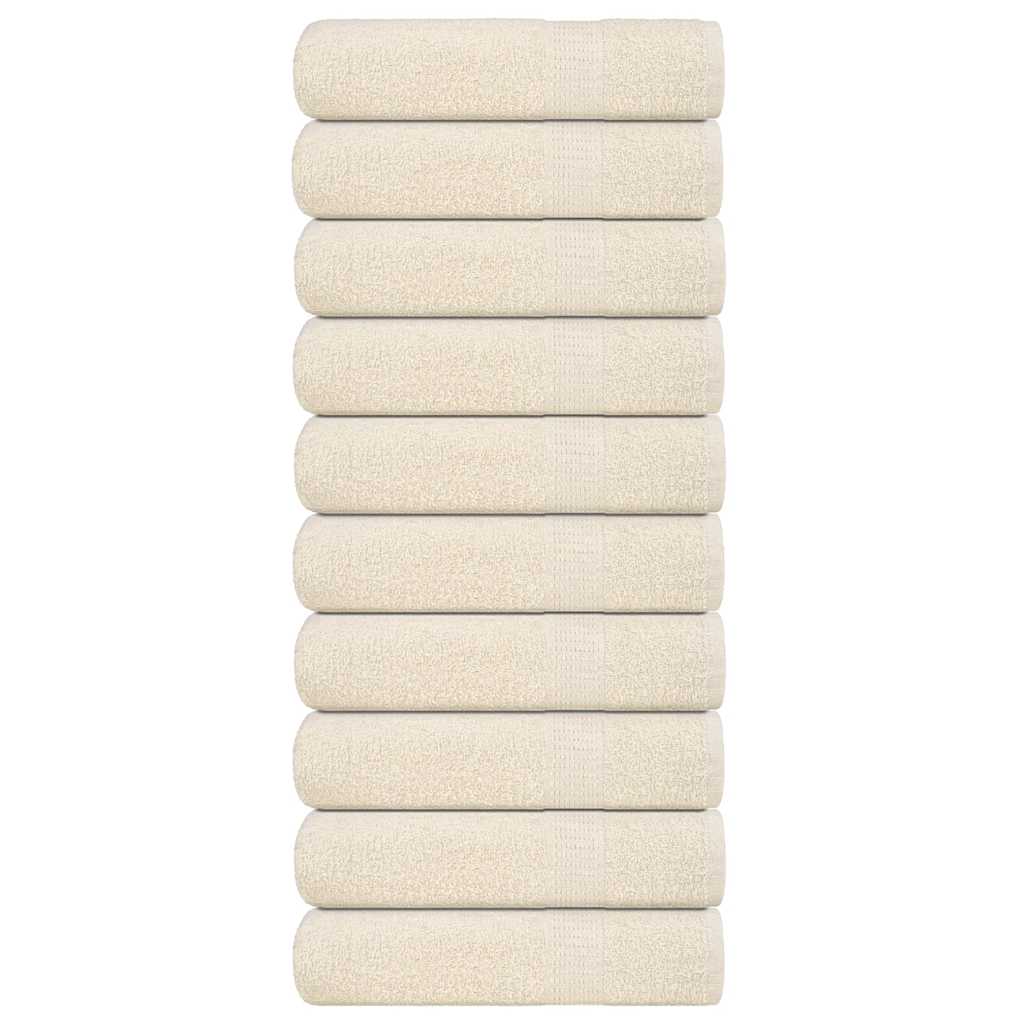 Handtücher 10 Stk. Creme 50x100 cm 360 g/m² 100% Baumwolle