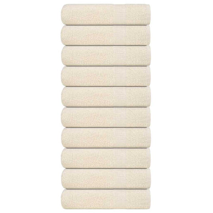 Handtücher 10 Stk. Creme 50x100 cm 360 g/m² 100% Baumwolle