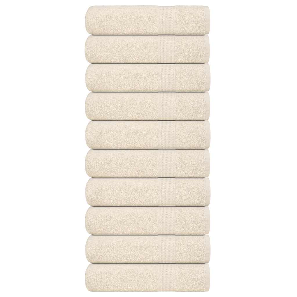 Duschtücher 10 Stk. Creme 70x140 cm 360 g/m² 100% Baumwolle