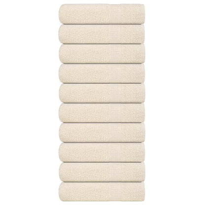 Duschtücher 10 Stk. Creme 70x140 cm 360 g/m² 100% Baumwolle