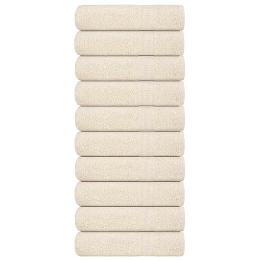 Duschtücher 10 Stk. Creme 70x140 cm 360 g/m² 100% Baumwolle