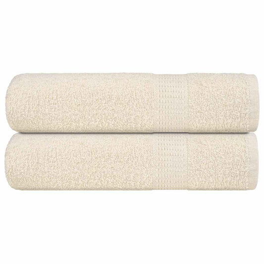 Badetücher 2 Stk. Creme 100x150 cm 360 g/m² 100% Baumwolle