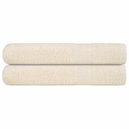 Saunatücher 2 Stk. Creme 80x200 cm 360 g/m² 100% Baumwolle