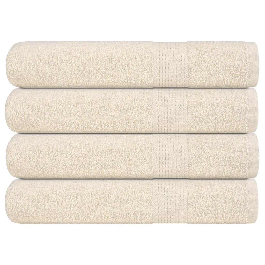 Saunatücher 4 Stk. Creme 80x200 cm 360 g/m² 100% Baumwolle