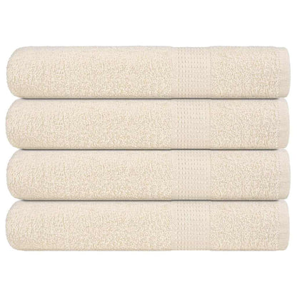 Saunatücher 4 Stk. Creme 80x200 cm 360 g/m² 100% Baumwolle