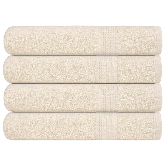 Saunatücher 4 Stk. Creme 80x200 cm 360 g/m² 100% Baumwolle