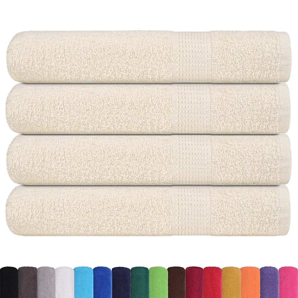 Saunatücher 4 Stk. Creme 80x200 cm 360 g/m² 100% Baumwolle