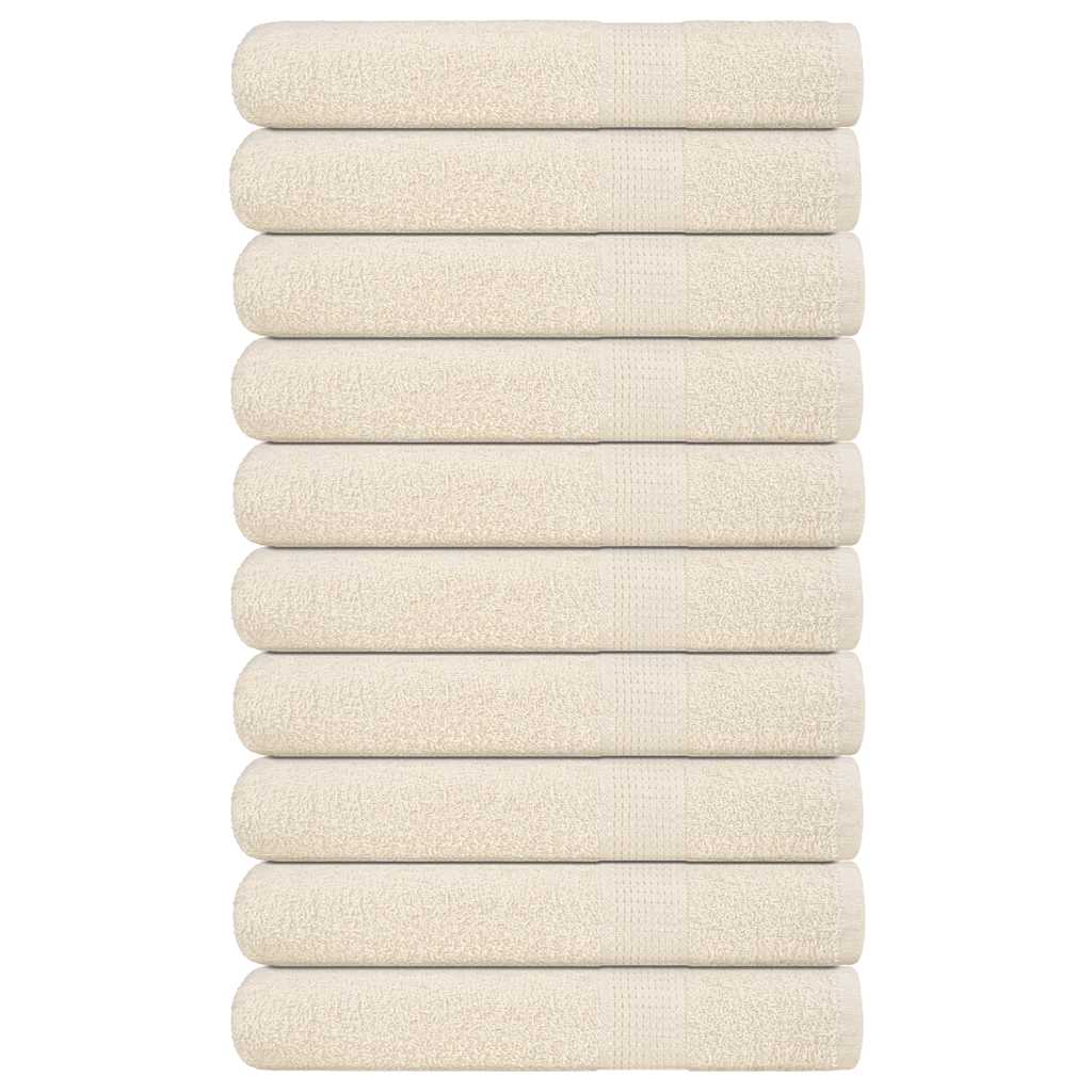 Saunatücher 10 Stk. Creme 80x200 cm 360 g/m² 100% Baumwolle