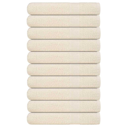 Saunatücher 10 Stk. Creme 80x200 cm 360 g/m² 100% Baumwolle