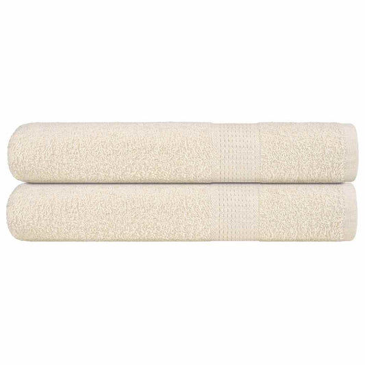 Handtücher 2 Stk. Creme 100x200 cm 360 g/m² 100% Baumwolle