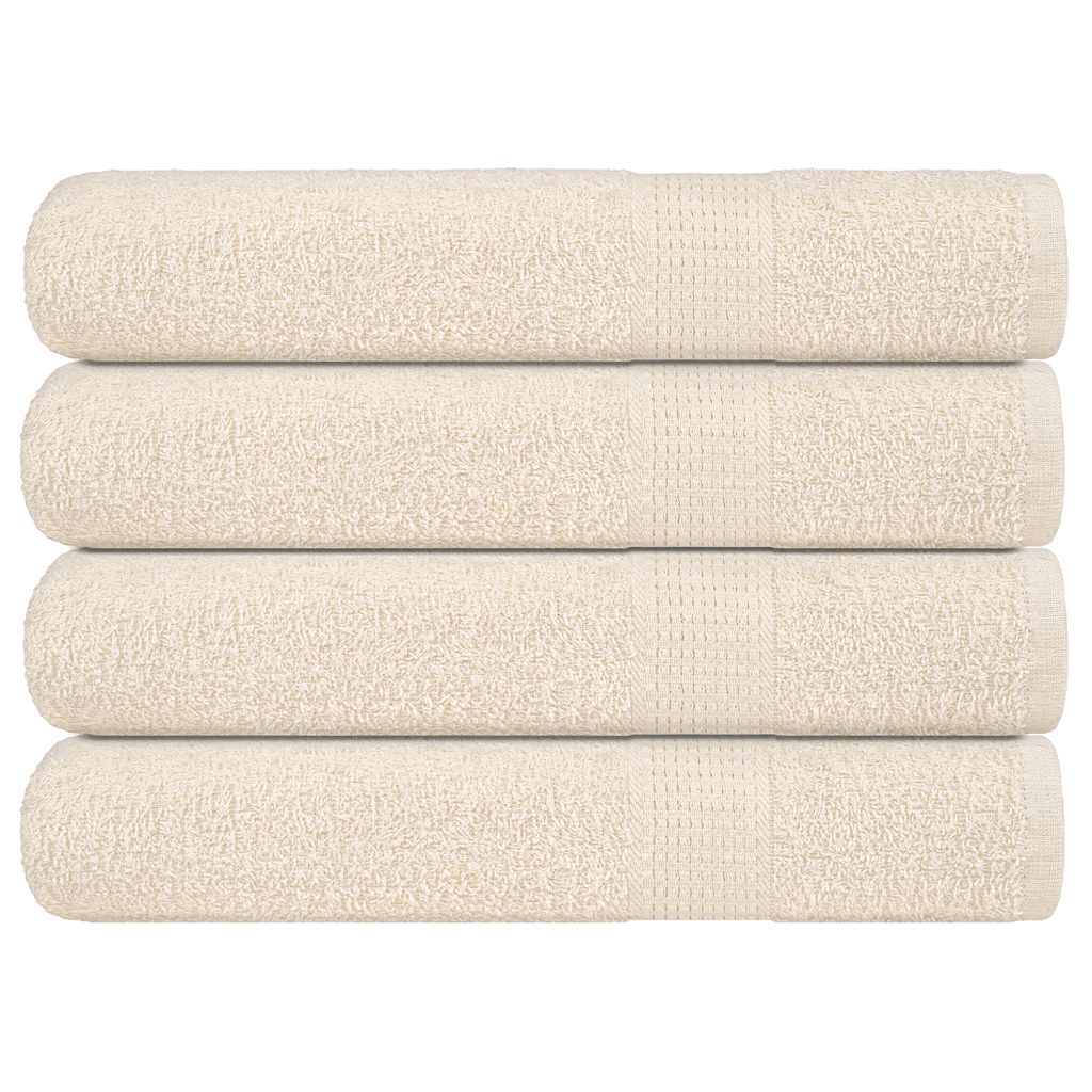 Handtücher 4 Stk. Creme 100x200 cm 360 g/m² 100% Baumwolle