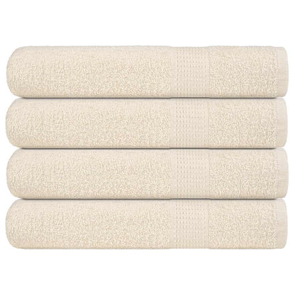 Handtücher 4 Stk. Creme 100x200 cm 360 g/m² 100% Baumwolle